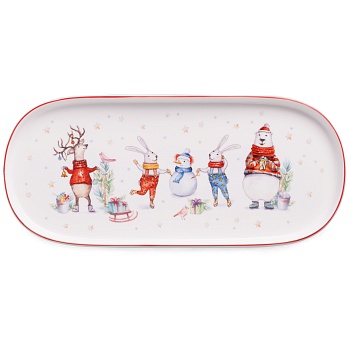 БЛЮДО ОВАЛЬНОЕ LEFARD "WINTER STORY" 34*14,5 СМ (КОР=12ШТ.)