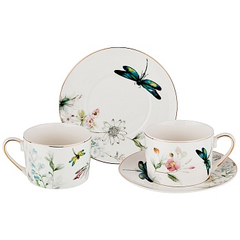 ЧАЙНЫЙ НАБОР LEFARD "СТРЕКОЗА" НА 2 ПЕР. 4 ПР. 250 МЛ (КОР=12НАБ.)