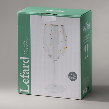 НАБОР БОКАЛОВ ДЛЯ ВИНА "GOLDY" ИЗ 2 ШТ. 540 МЛ