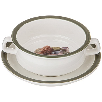 БУЛЬОННИЦА С БЛЮДЦЕМ LEFARD "FAMILY HOUSE" 250 МЛ 15*6 СМ (КОР=16НАБ.)