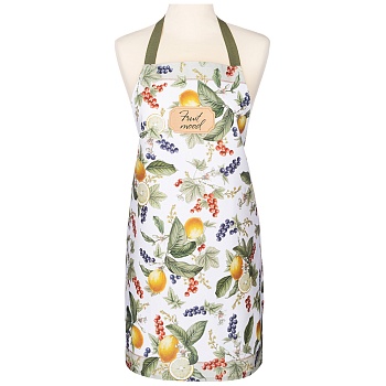 ФАРТУК "FRUIT BASKET",100% ХЛОПОК,БЕЛЫЙ,ТВИЛ,