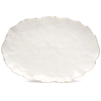 БЛЮДО ОВАЛЬНОЕ LEFARD "CHARM" 35,5*24*3 СМ (С ЗОЛОТОЙ ЛИНИЕЙ)