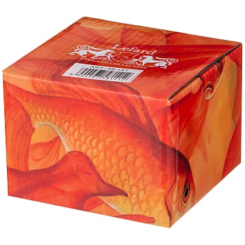 ИКОРНИЦА LEFARD "ЗОЛОТАЯ РЫБКА" С КРЫШКОЙ И ЛОЖКОЙ  10*10*9 СМ (КОР=36ШТ)