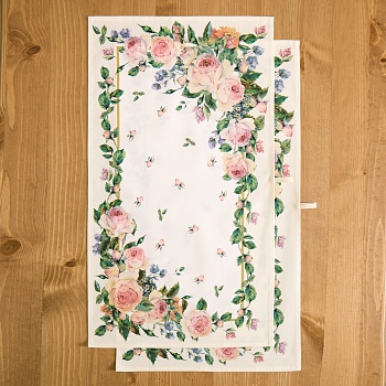 НАБОР  ПОЛОТЕНЕЦ ИЗ 2-Х ШТ "ВИНТАЖ"40Х60 СМ ,КРЕМОВЫЙ, 100% ХЛОПОК,ТВИЛ