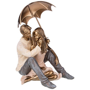 СТАТУЭТКА "ВЛЮБЛЕННЫЕ" 13,5*12,5*17 СМ. СЕРИЯ "ФЬЮЖН" (КОР=18ШТ.)