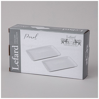 НАБОР БЛЮД LEFARD "PEARL" ПРЯМОУГ. 2 ШТ. 20*12*2 СМ (КОР=18НАБ.)