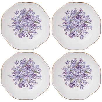 НАБОР РОЗЕТОК LEFARD "LILAC" 4 ШТ. 10 СМ (КОР=48НАБ.)