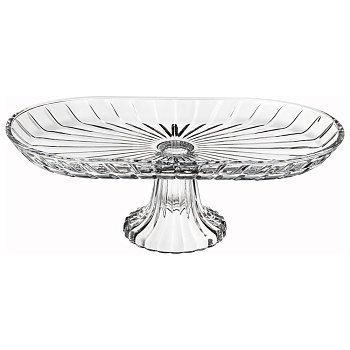 БЛЮДО НА НОЖКЕ ОВАЛЬНОЕ 33Х16Х12 СМ