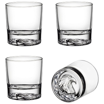 НАБОР СТАКАНОВ ДЛЯ ВИСКИ "EAGLE", 4 ШТ/310 МЛ
