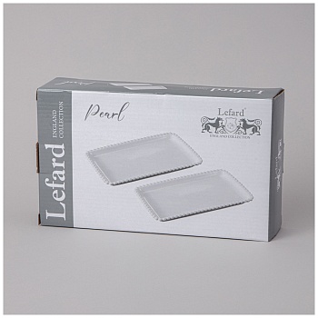 НАБОР БЛЮД LEFARD "PEARL" ПРЯМОУГ. 2 ШТ. 25*14,5*2,5 СМ (КОР=12НАБ.)