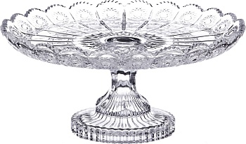 ТОРТОВНИЦА НА НОЖКЕ "MUZA CRYSTAL" ДИАМЕТР=30 СМ. ВЫСОТА=15 СМ. (КОР=4ШТ.)