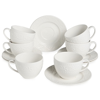 ЧАЙНЫЙ НАБОР LEFARD "FLORAL"  НА 6 ПЕР. 12 ПР. 250 МЛ (КОР=4НАБ.)