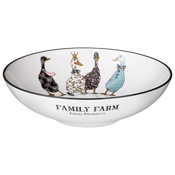 ТАРЕЛКА СУПОВАЯ LEFARD "FAMILY FARM" 18*5,2 СМ 600 МЛ В ФОРМЕ САЛАТНИКА (КОР=24ШТ.)
