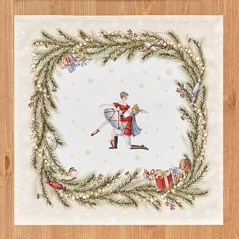 НАБОР САЛФЕТОК ИЗ 2-Х ШТ "ЩЕЛКУНЧИК",40Х40СМ ,100% ХЛОПОК