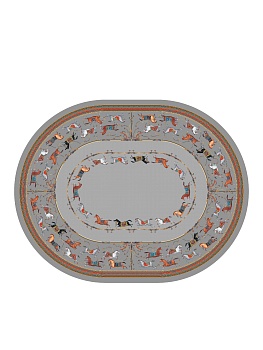 СКАТЕРТЬ  ОВАЛЬНАЯ  "PASSAGE" ,140Х180СМ, 100% ХЛОПОК,ТВИЛЛ C ПРОПИТКОЙ, СЕРЫЙ