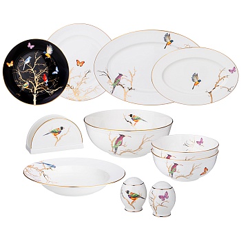 СТОЛОВЫЙ СЕРВИЗ LEFARD "РАЙСКИЕ ПТИЦЫ" НА 6 ПЕР. 26 ПР. (КОР=2НАБ.)