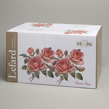 СЕРВИЗ ЧАЙНЫЙ LEFARD "КОРЕЙСКАЯ РОЗА" НА 6 ПЕР. 14 ПР. (КОР=2НАБ.)