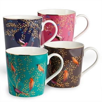 НАБОР КРУЖЕК  LEFARD "GOLDEN BIRDS" 4 ШТ. 380 МЛ (КОР=6НАБ.)