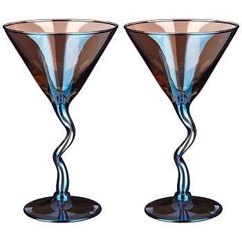НАБОР БОКАЛОВ ИЗ 2 ШТ ДЛЯ ШАМПАНСКОГО "ЛАЗУРИТ" 200 МЛ