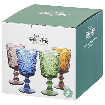 НАБОР БОКАЛОВ ДЛЯ ВИНА "VINTAGE" COLORS, 4 ШТ/330 МЛ
