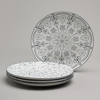 НАБОР ТАРЕЛОК ЗАКУСОЧНЫХ BRONCO "DREAMS" ИЗ 32 ШТ. ДИАМЕТР=20,5 СМ