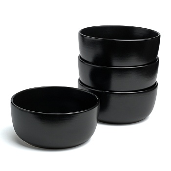 НАБОР САЛАТНИКОВ BRONCO "CHOICE BLACK" 15 СМ 4ШТ