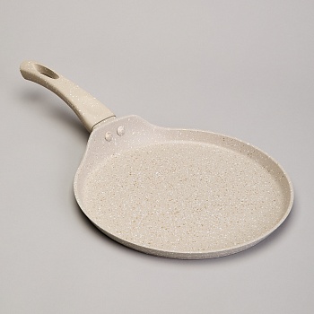 СКОВОРОДА БЛИННАЯ AGNESS С АНТИПРИГАРНЫМ ПОКРЫТИЕМ "LATTE", 22Х2СМ, ИНДУКЦИОННОЕ ДНО