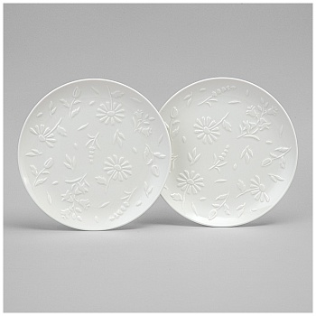 НАБОР ТАРЕЛОК ЗАКУСОЧНЫХ LEFARD "FLOWERS STORY" 2 ШТ. 20,5*2 СМ