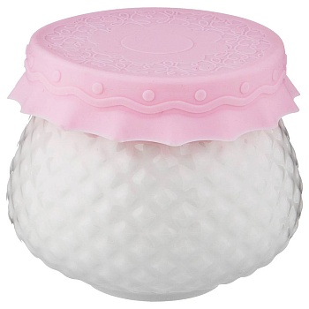 БАНОЧКА С СИЛИКОНОВОЙ КРЫШКОЙ LEFARD "ДИАМАНД" 300 МЛ (КОР=36ШТ.)