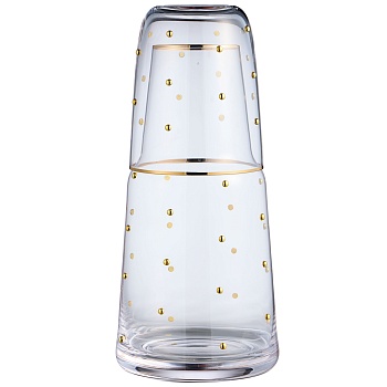 ГРАФИН С КРЫШКОЙ-СТАКАНОМ "GOLDY" 890/330 МЛ