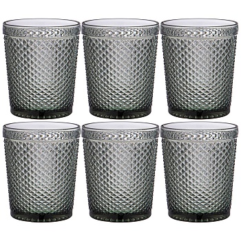 НАБОР СТАКАНОВ "ГРАНАТ" ИЗ 6ШТ. СЕРИЯ "MUZA COLOR" 280МЛ. / В=10 СМ (КОР=6НАБ.)