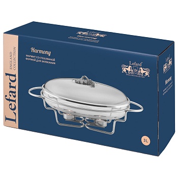МАРМИТ LEFARD СЕРИЯ "HARMONY" СО СТЕКЛЯННОЙ ФОРМОЙ ДЛЯ ЗАПЕКАНИЯ, 3Л