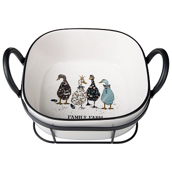 ФОРМА НА МЕТАЛ.ПОДСТАВКЕ LEFARD "FAMILY FARM" 26,5*21*12,5 CM 2100 МЛ