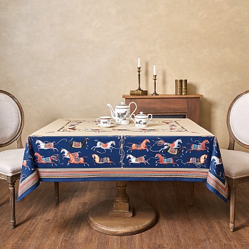 СКАТЕРТЬ "PASSAGE" 160Х220СМ ,БЕЖЕВЫЙ,100% ХЛОПОК С ПРОПИТКОЙ,ТВИЛ