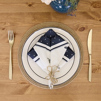 НАБОР САЛФЕТОК ИЗ 2-Х ШТ "FAMILY FARM" ,40Х40СМ,СИНИЙ,100% ХЛОПОК,ТВИЛ