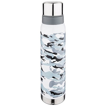 ТЕРМОС AGNESS С УЗКИМ ГОРЛОМ И 2-МЯ КРЫШКАМИ-ЧАШКАМИ, 1000МЛ, КОЛБА НЖС (КОР=12ШТ.)