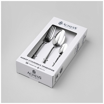 НАБОР СТОЛОВЫХ ПРИБОРОВ SOLE AGNESS 18 ПР., СТАЛЬ 18/0