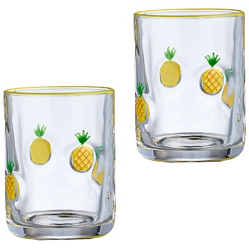 НАБОР СТАКАНОВ "FRUITY PINEAPPLE" ИЗ 2 ШТ. 400 МЛ