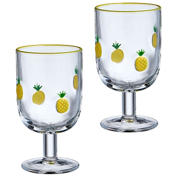 НАБОР БОКАЛОВ ДЛЯ ВИНА "FRUITY PINEAPPLE" ИЗ 2 ШТ. 350 МЛ