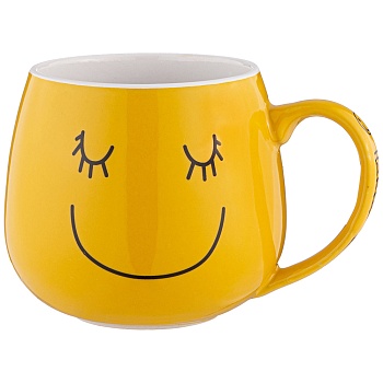 КРУЖКА КОЛЛЕКЦИЯ "ВЕСЕЛЫЙ СМАЙЛИК" 300 МЛ 9*8,2 СМ (КОР=48 ШТ.)