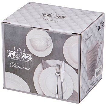 КРУЖКА LEFARD "ДИАМАНД" 350 МЛ 13*9,5*10 СМ (КОР=48ШТ.)