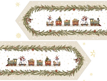 ДОРОЖКА НА СТОЛ "ЩЕЛКУНЧИК", 45Х145СМ, БЕЖЕВЫЙ, 100% ХЛОПОК,ТВИЛ