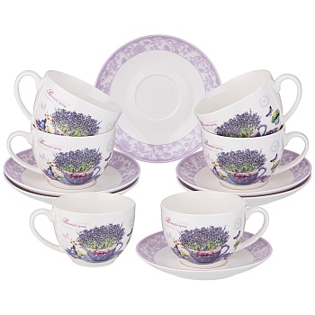 ЧАЙНЫЙ НАБОР LEFARD ЛАВАНДОВАЯ ВЕСНА НА 6 ПЕР. 12 ПР. 280 МЛ
