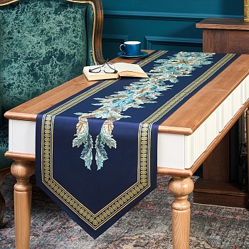 ДОРОЖКА "ЛИСТЬЯ МОРРИСА" GREEN STRIPE  45Х300СМ, 100% ХЛОПОК,ТВИЛ C ПРОПИТКОЙ