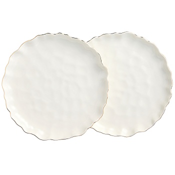 НАБОР ТАРЕЛОК ОБЕДЕННЫХ LEFARD "CHARM" 2 ШТ., 26,5*3 СМ (С ЗОЛОТОЙ ЛИНИЕЙ)