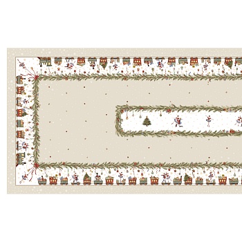 СКАТЕРТЬ  140Х300 CM ПРЯМОУГОЛЬНАЯ, "ЩЕЛКУНЧИК" ЦВЕТ: БЕЖЕВЫЙ, TM LEFARD, ПОЛИЭСТЕР 100% (КОР=14ШТ.)