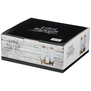 НАБОР ДЛЯ СПЕЦИЙ LEFARD "NATIVE" 4ПР. 300 МЛ. НА ПОДСТАВКЕ 16,5*16,5 СМ. В=19 СМ. (КОР=16НАБ.)