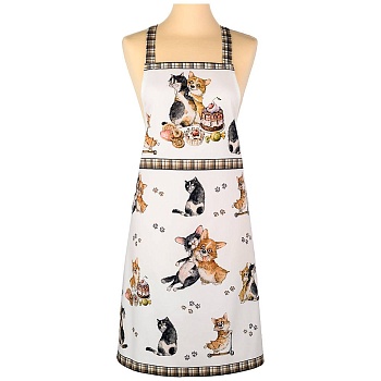 ФАРТУК "ДРУЖБА" 60Х70 СМ 100% ХЛОПОК,ТВИЛ, БЕЛ