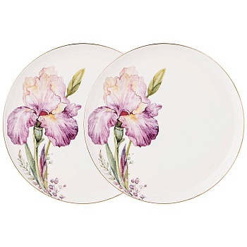 НАБОР ТАРЕЛОК ЗАКУСОЧНЫХ LEFARD "IRISES" 2 ШТ. 20,5 СМ (КОР=24НАБ.)