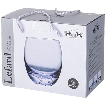 НАБОР СТАКАНОВ ДЛЯ ВОДЫ/СОКА ИЗ 2 ШТ "BUBLES" 425 МЛ